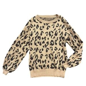 Cheetah Print Sweater - Size M